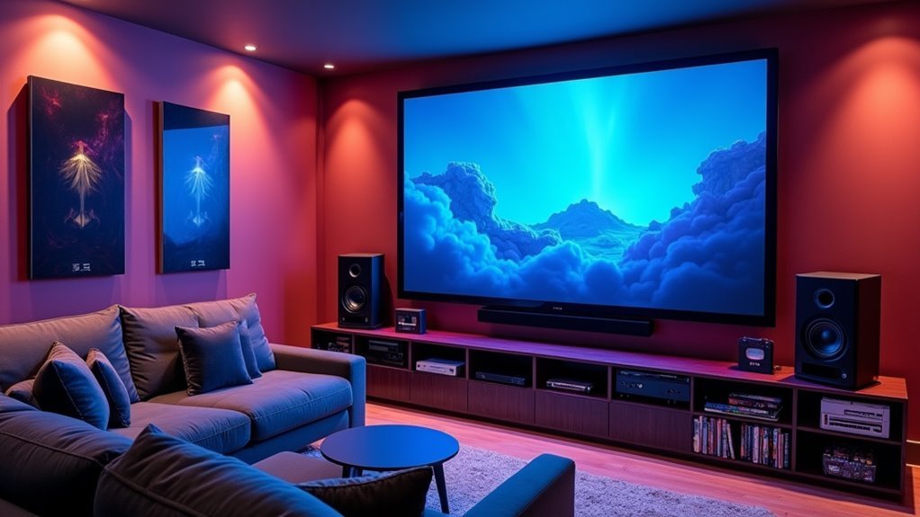 basement entertainment setup ideas