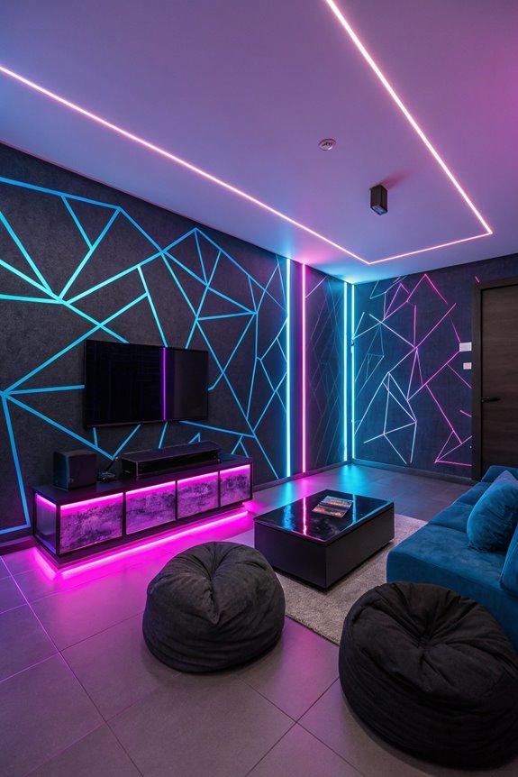 bright colorful decorative lighting