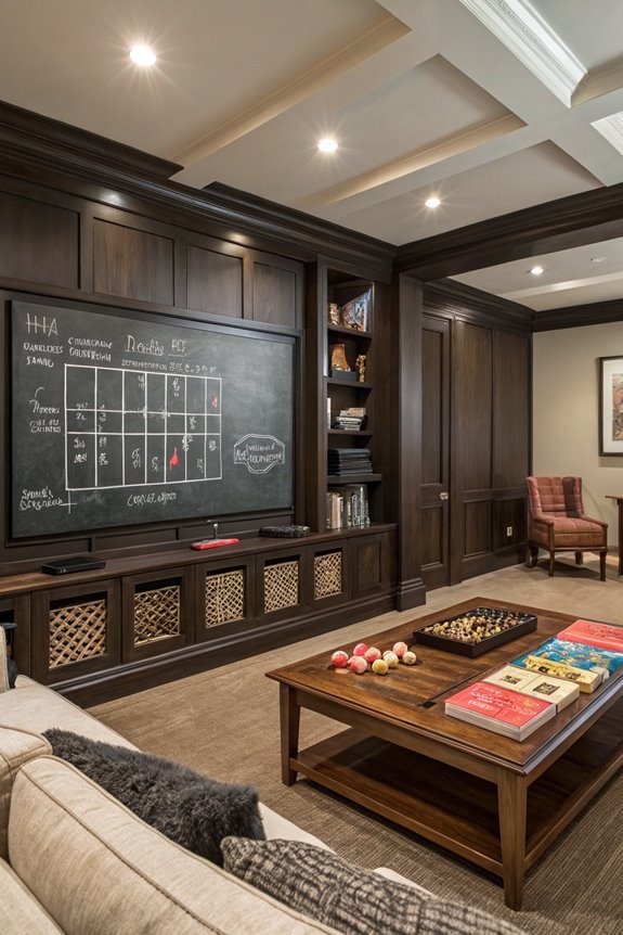 chalkboard installation for scores