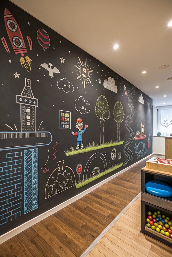 chalkboard wall for creativity