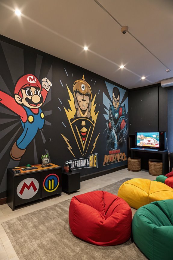 character themed wall decals