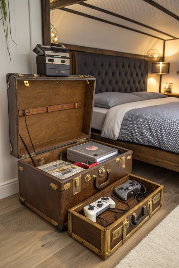 classic luggage for storage