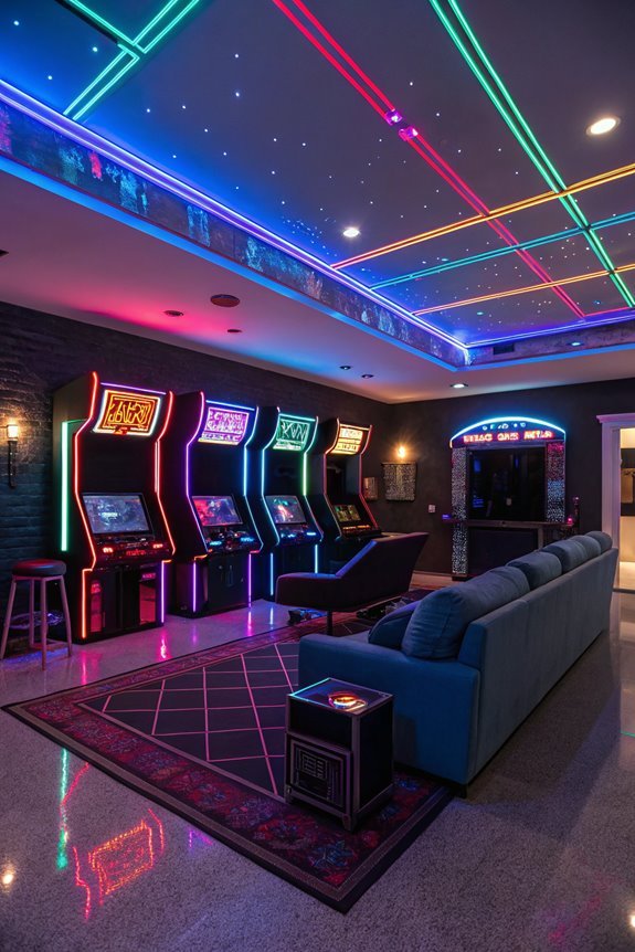 colorful gaming ambiance lights