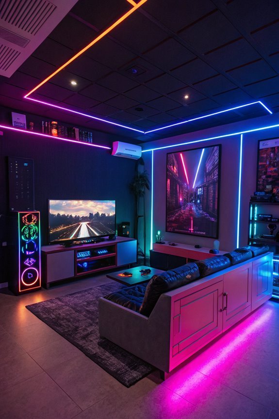 colorful illuminated display event