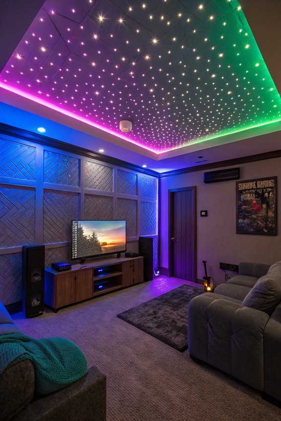 colorful overhead lighting options