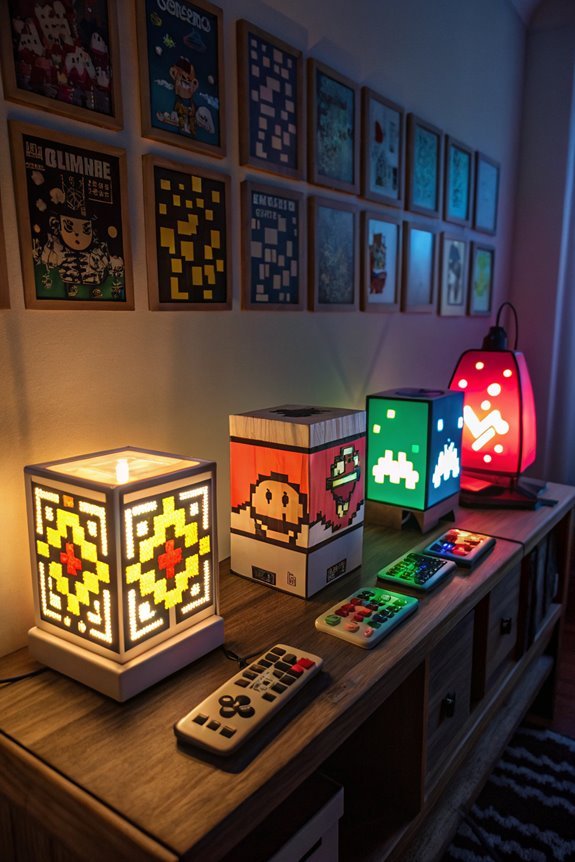 colorful retro light designs