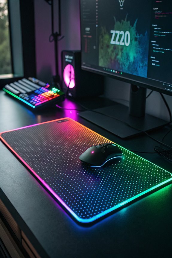colorful rgb mouse pads