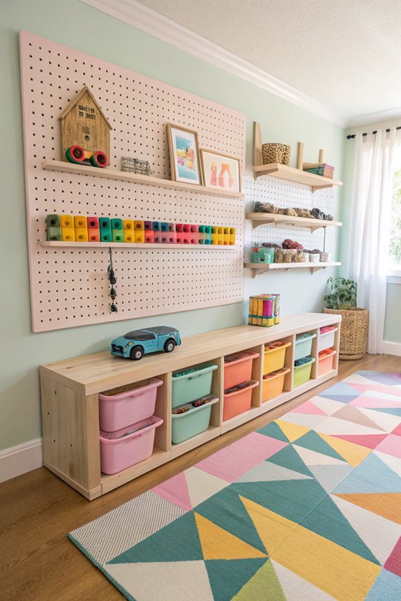 colorful toy storage solution