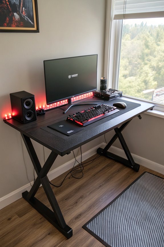 compact gaming desk design