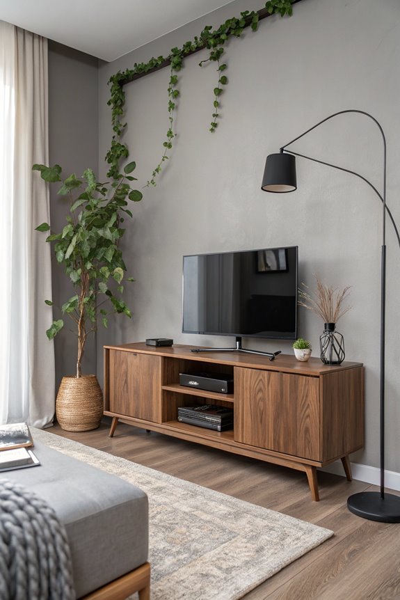conceal cables with furniture