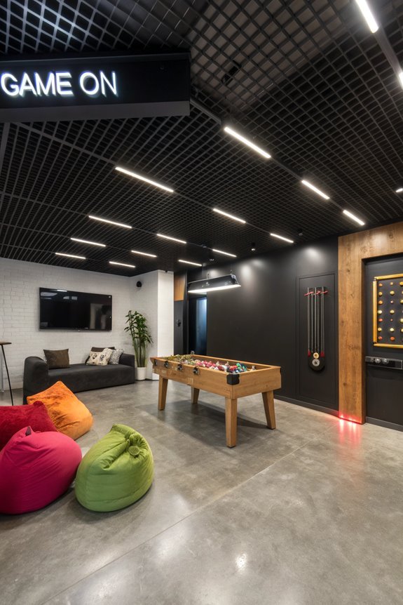 contemporary dark ceiling design