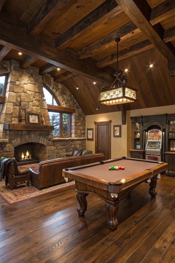 cozy rustic gaming retreat