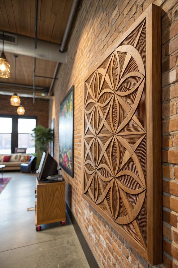 crafted wooden art pieces