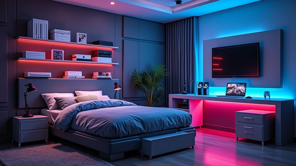 creative gaming room storage