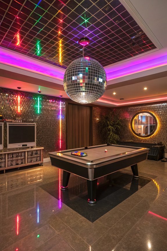 disco themed visual art displays