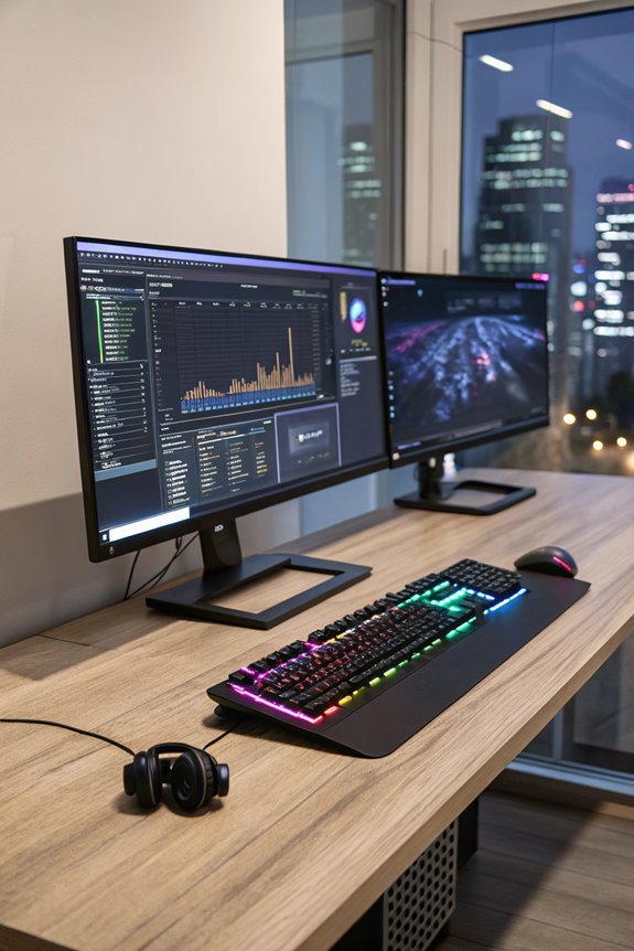 enhanced productivity with dual displays