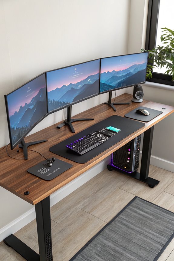 ergonomic workspace for productivity