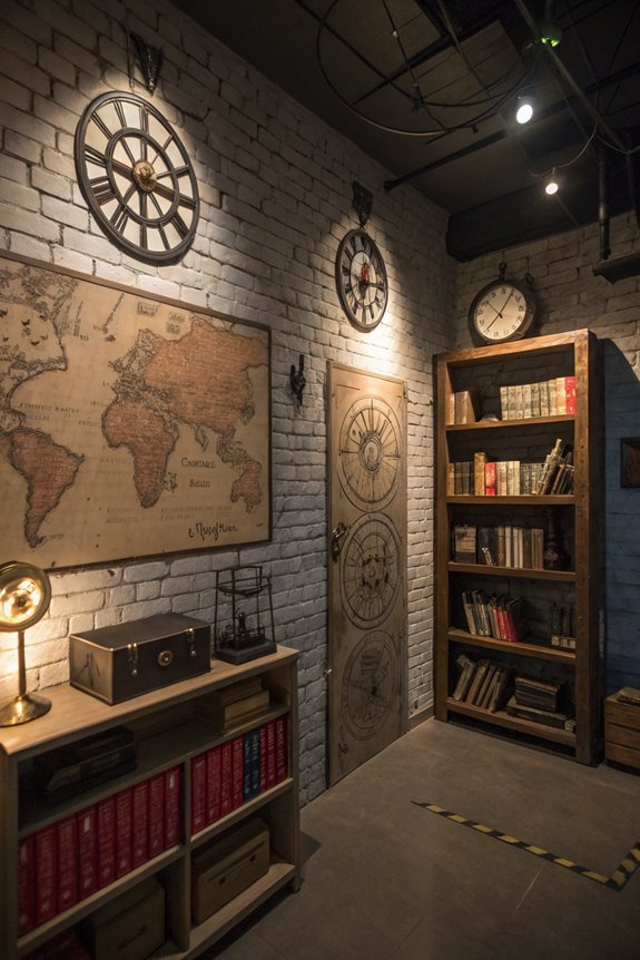 escape room themed decor