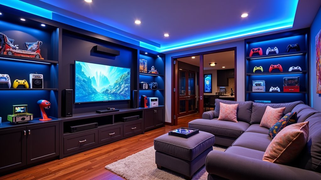 game room wall designs