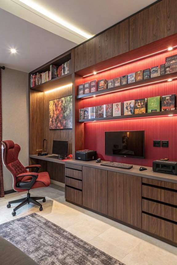 game storage wall shelves