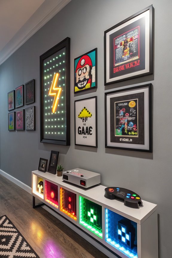 game wall art showcase