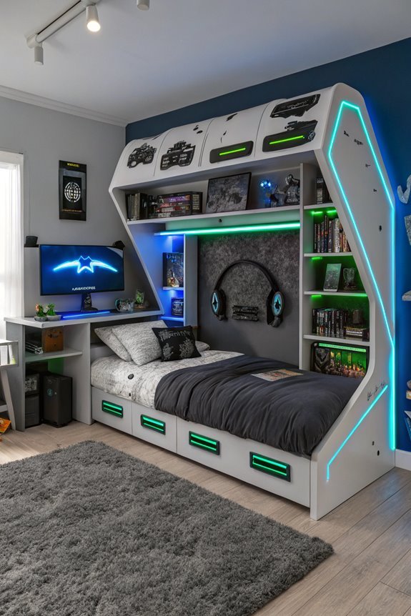 gaming beds with stations