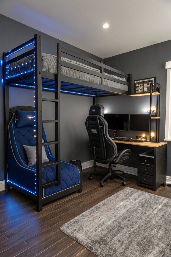 gaming themed bunk bed designs
