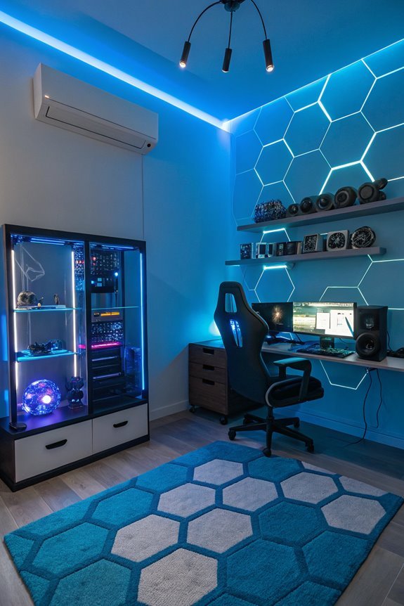 geometric illuminated ocean design