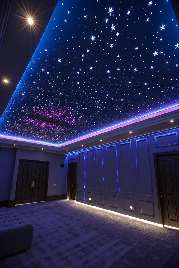 illuminated celestial ceiling design