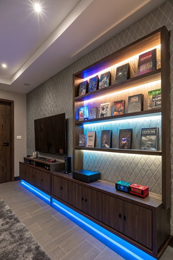 illuminated shelf displays