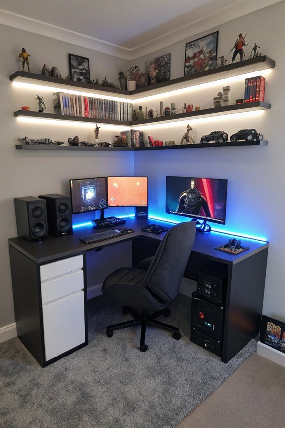 maximize space with corner desks