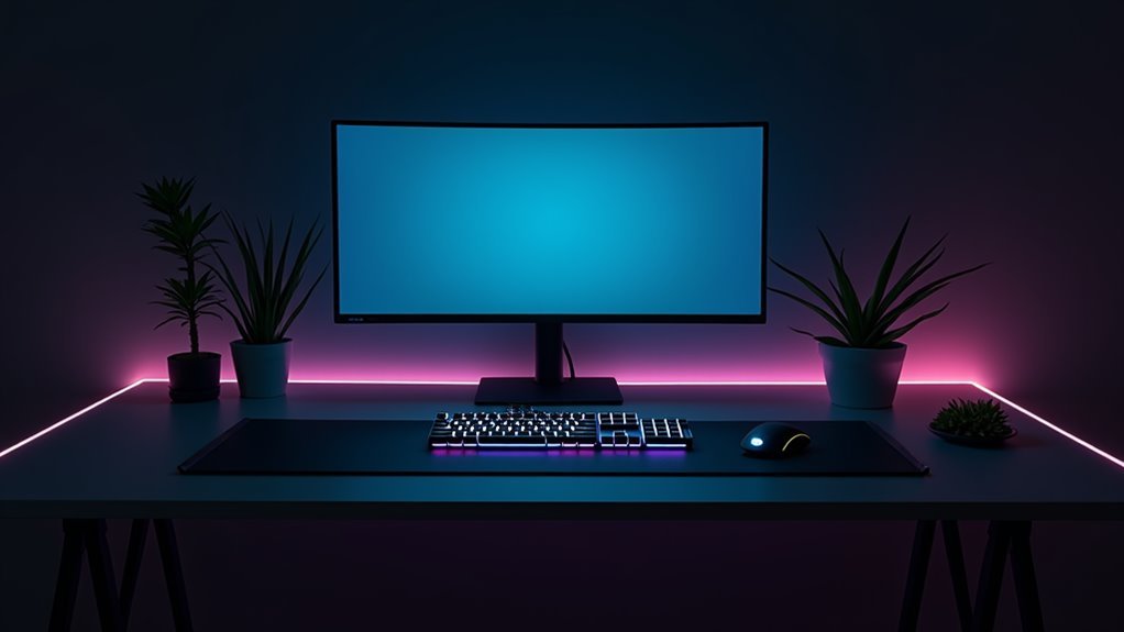 minimalist gamer desk inspiration
