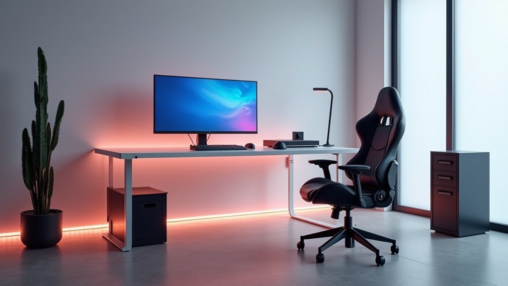 minimalist gaming office designs