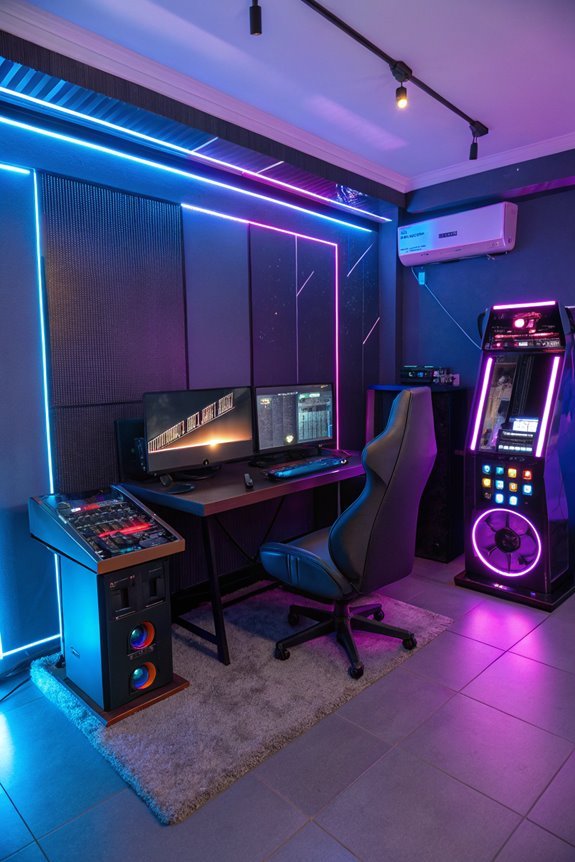 nostalgic arcade gaming space