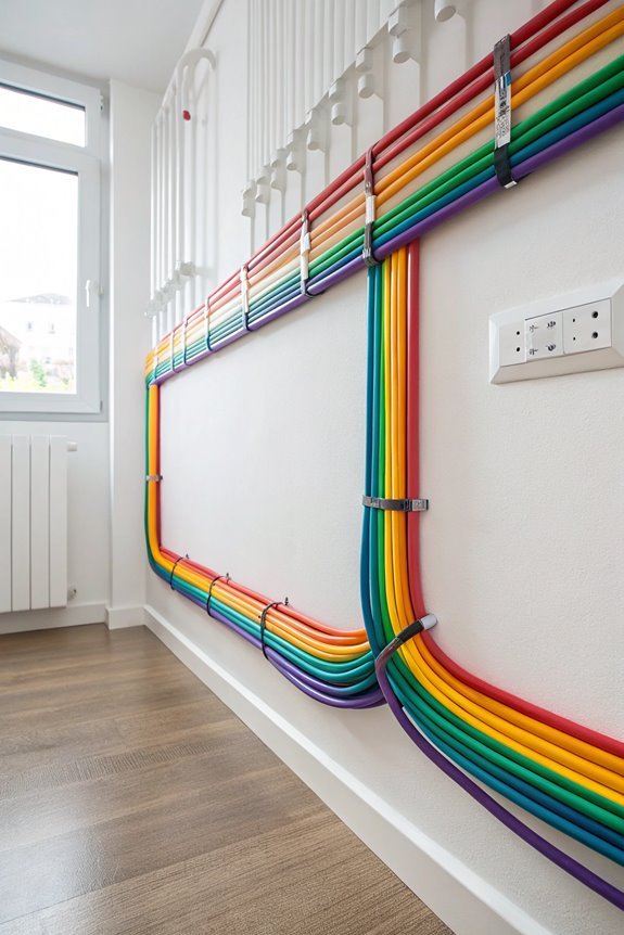 organize cables with clips