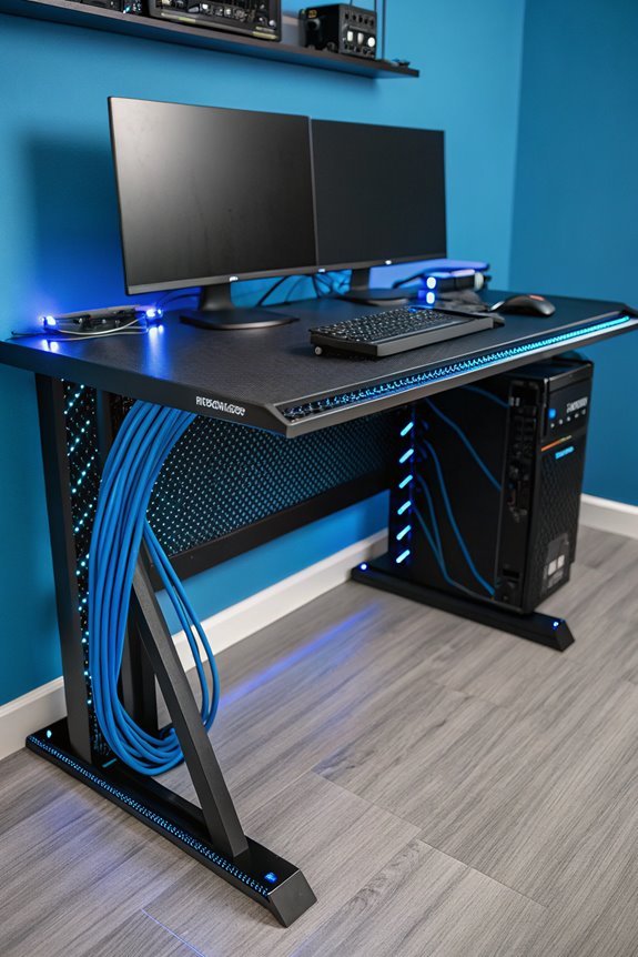 organized and tidy cables
