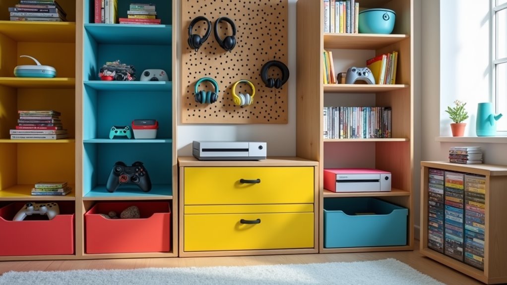 organized gaming gear storage