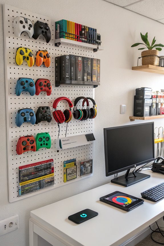 pegboards for organizing accessories