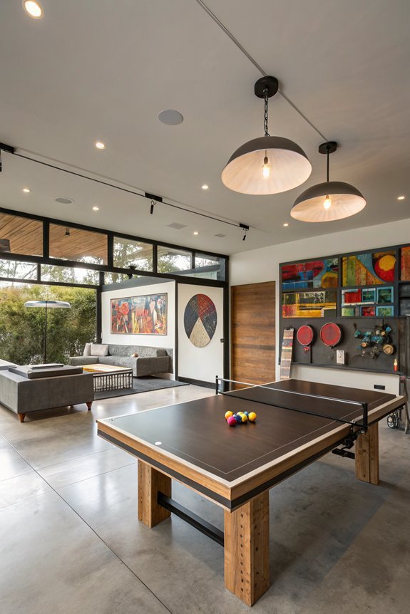 ping pong table assembly