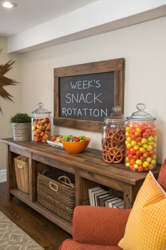 regularly change snack options