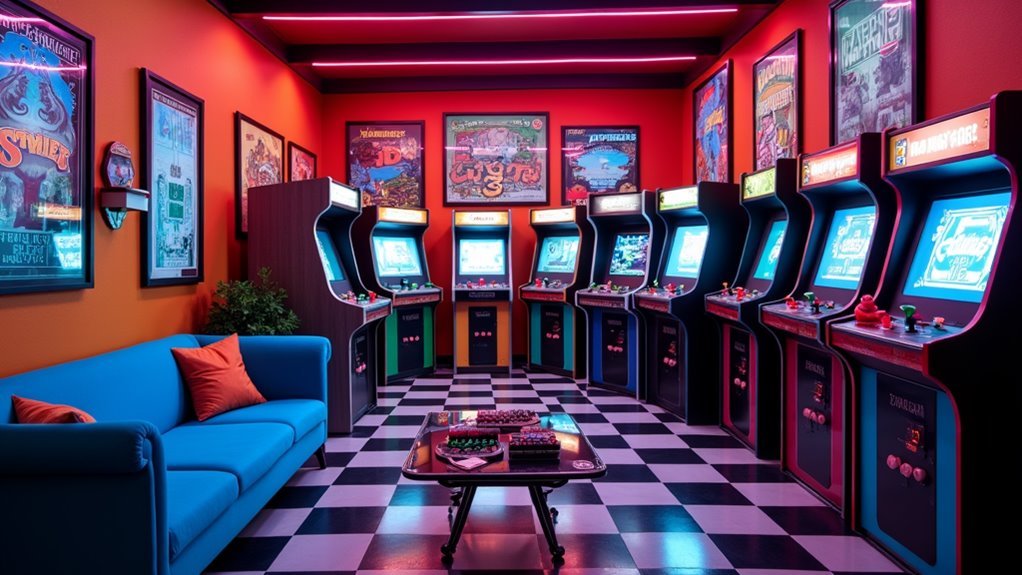 retro arcade room decor