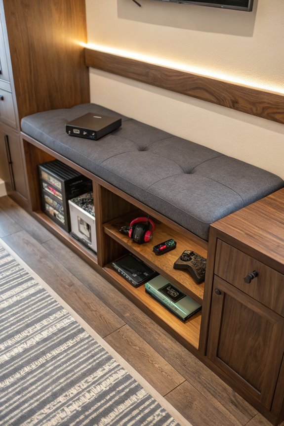 secret compartments in benches
