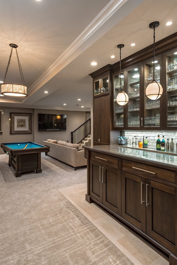sleek contemporary beverage station
