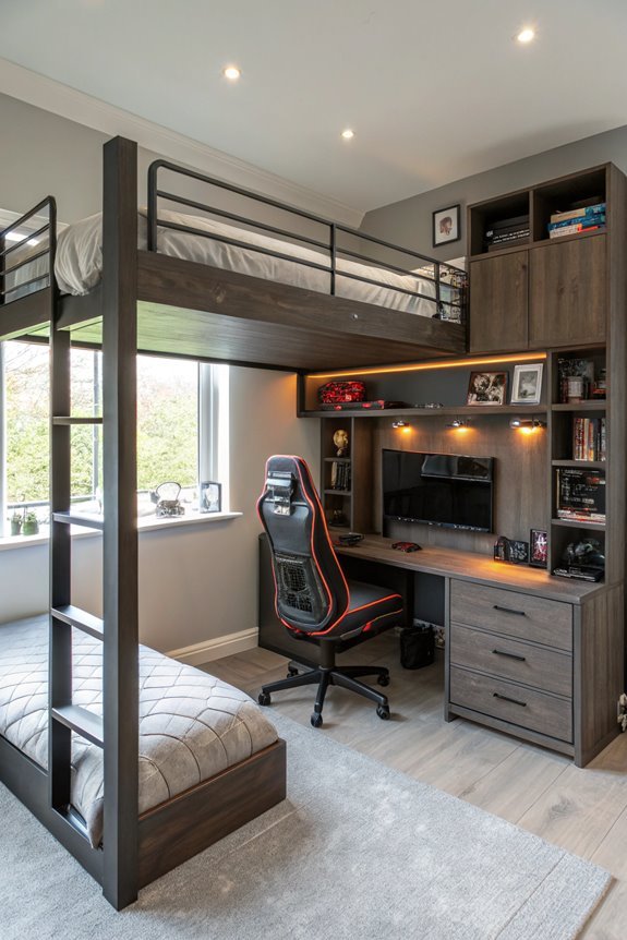 space saving elevated bed