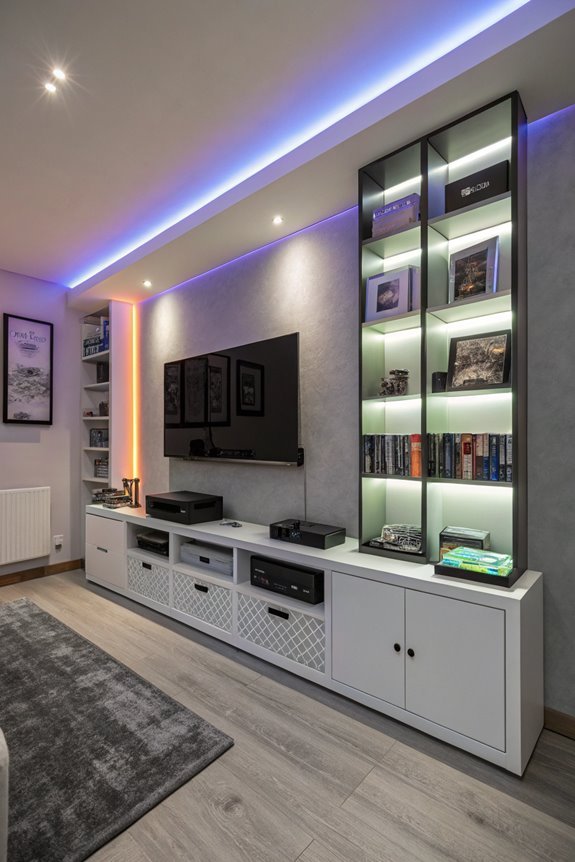 space saving wall mounted consoles