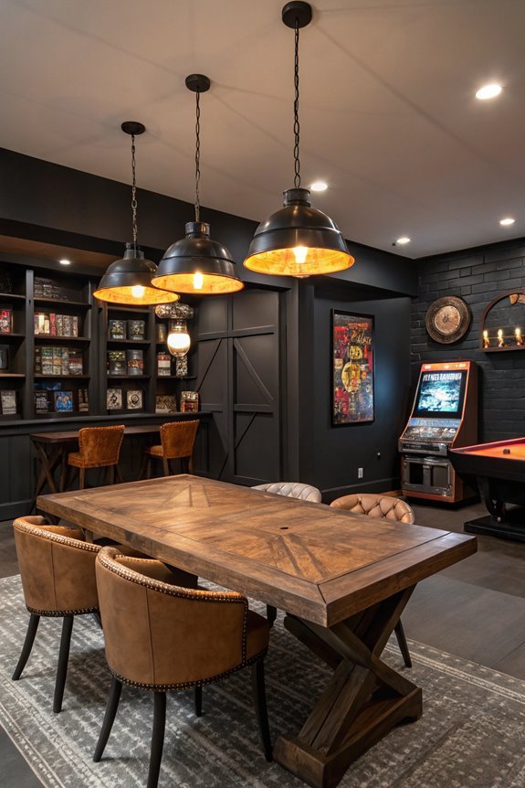 stylish fixtures above tables