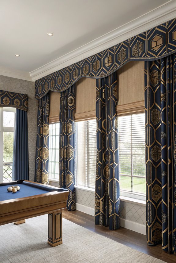 stylish geometric drapery design