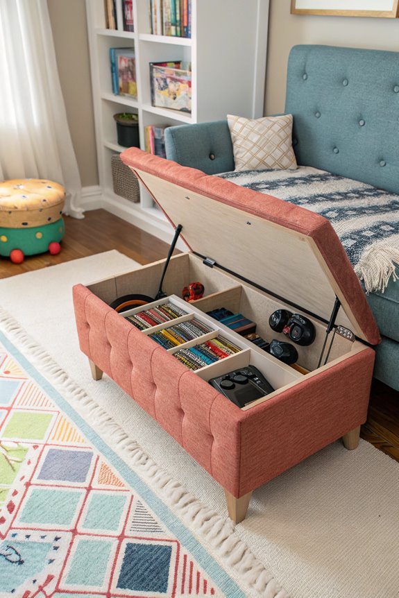 stylish seating with storage