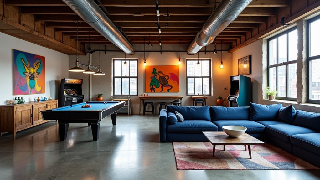 themed loft game rooms