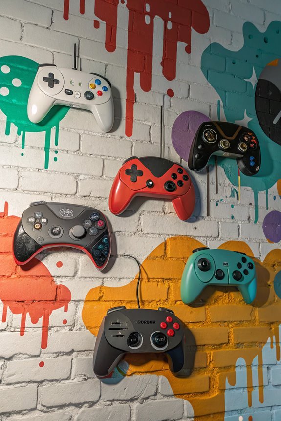 variety of gaming controllers